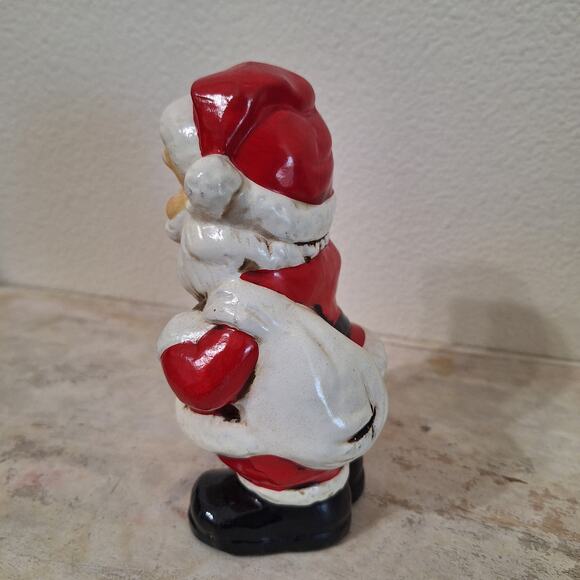 Vintage ceramic Santa figurine Christmas classic decor 6 in - Picture 3 of 5